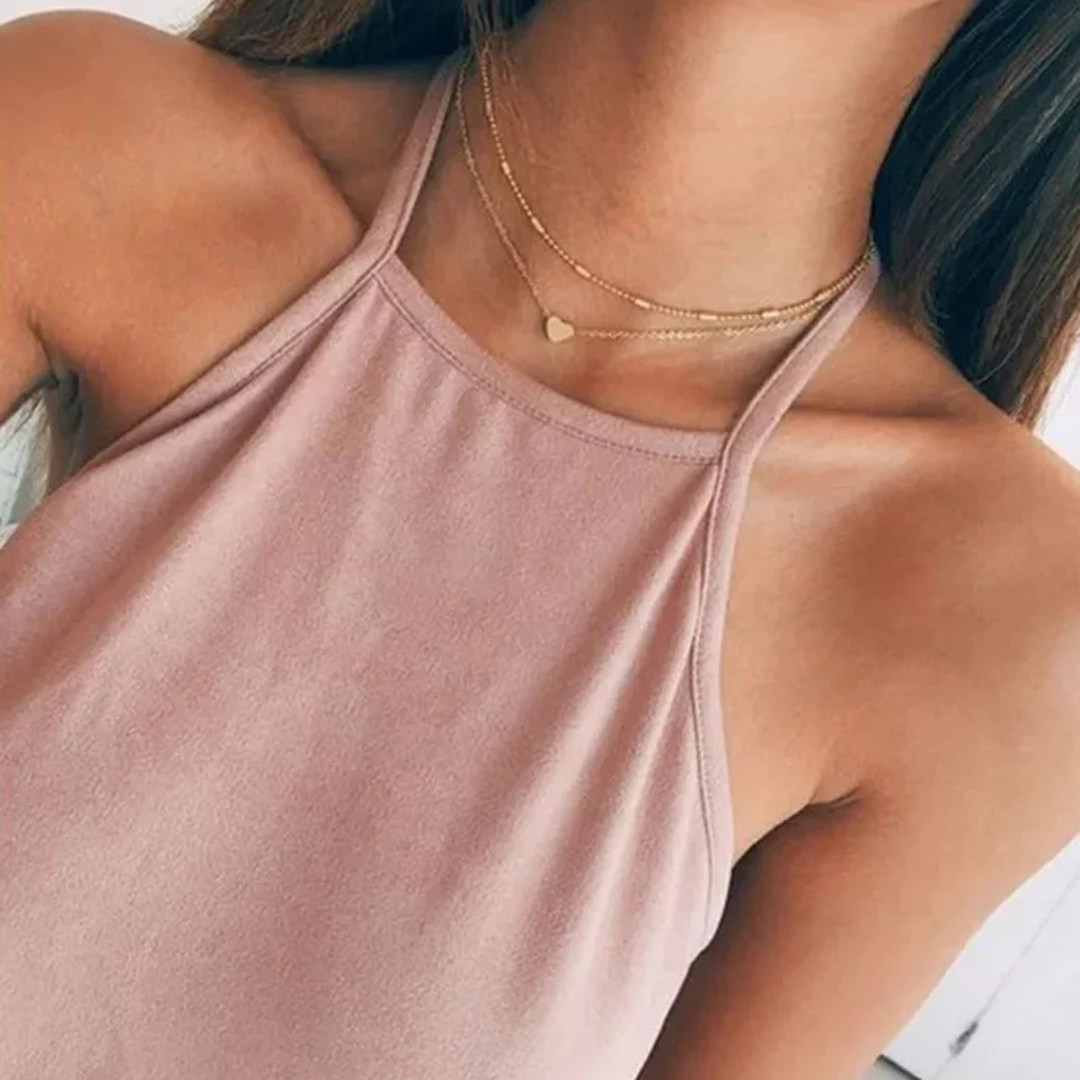 Scarlett Double Layer Necklace (Gold Finish | Anti-Tarnish)-OSL-29