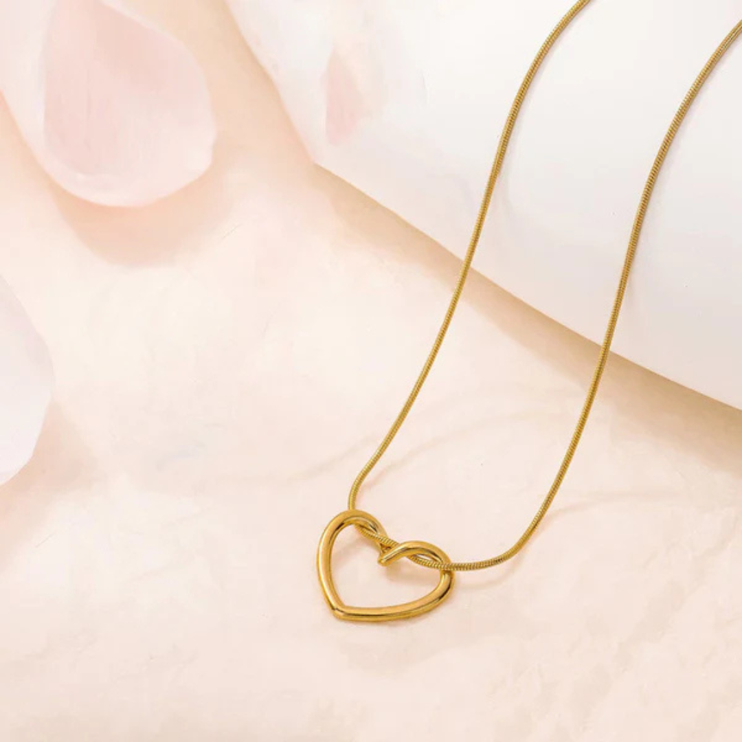 Gold Plated Anti-Tarnish Heart Themed Pendant-OSL46
