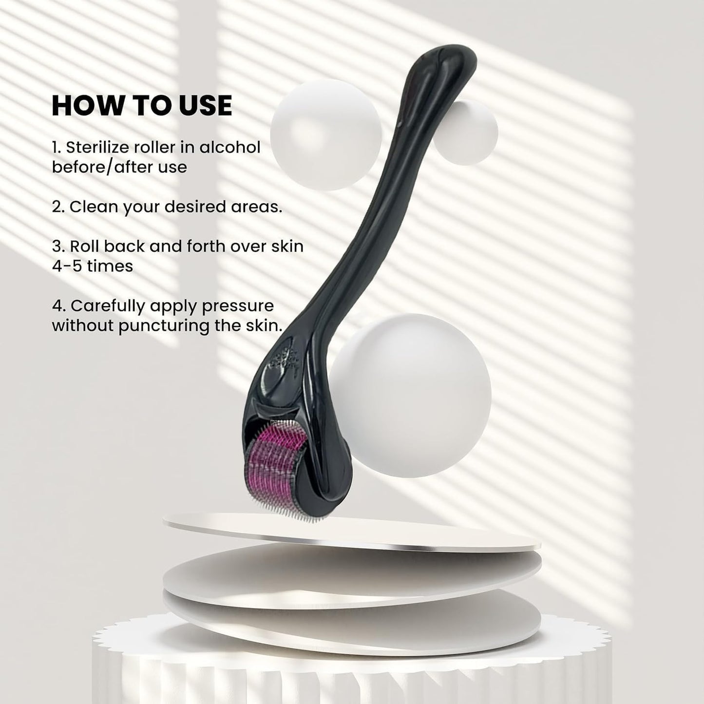 Derma Roller For Hair And Beard Regrowth 540 Micro 0.5MM