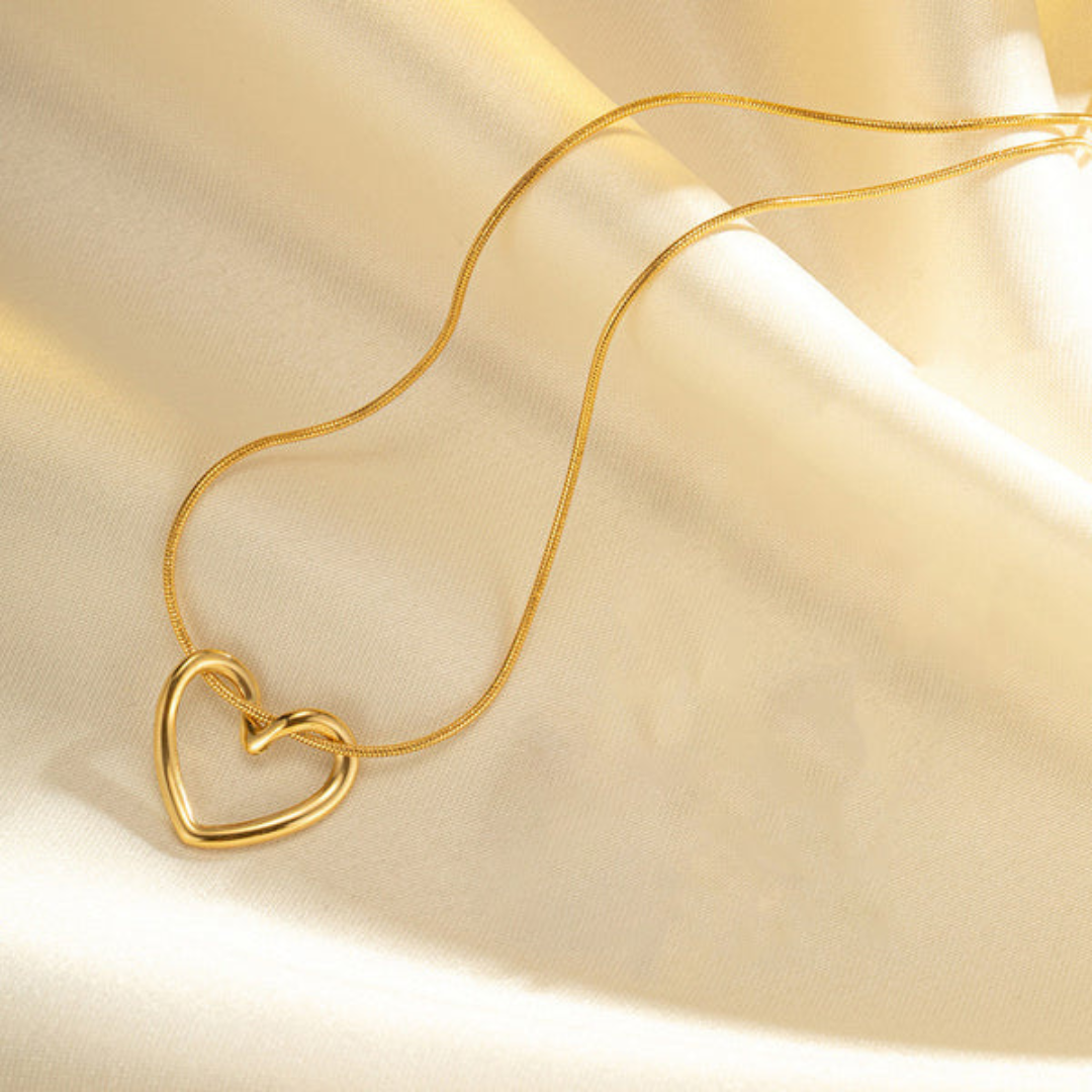 Gold Plated Anti-Tarnish Heart Themed Pendant-OSL46