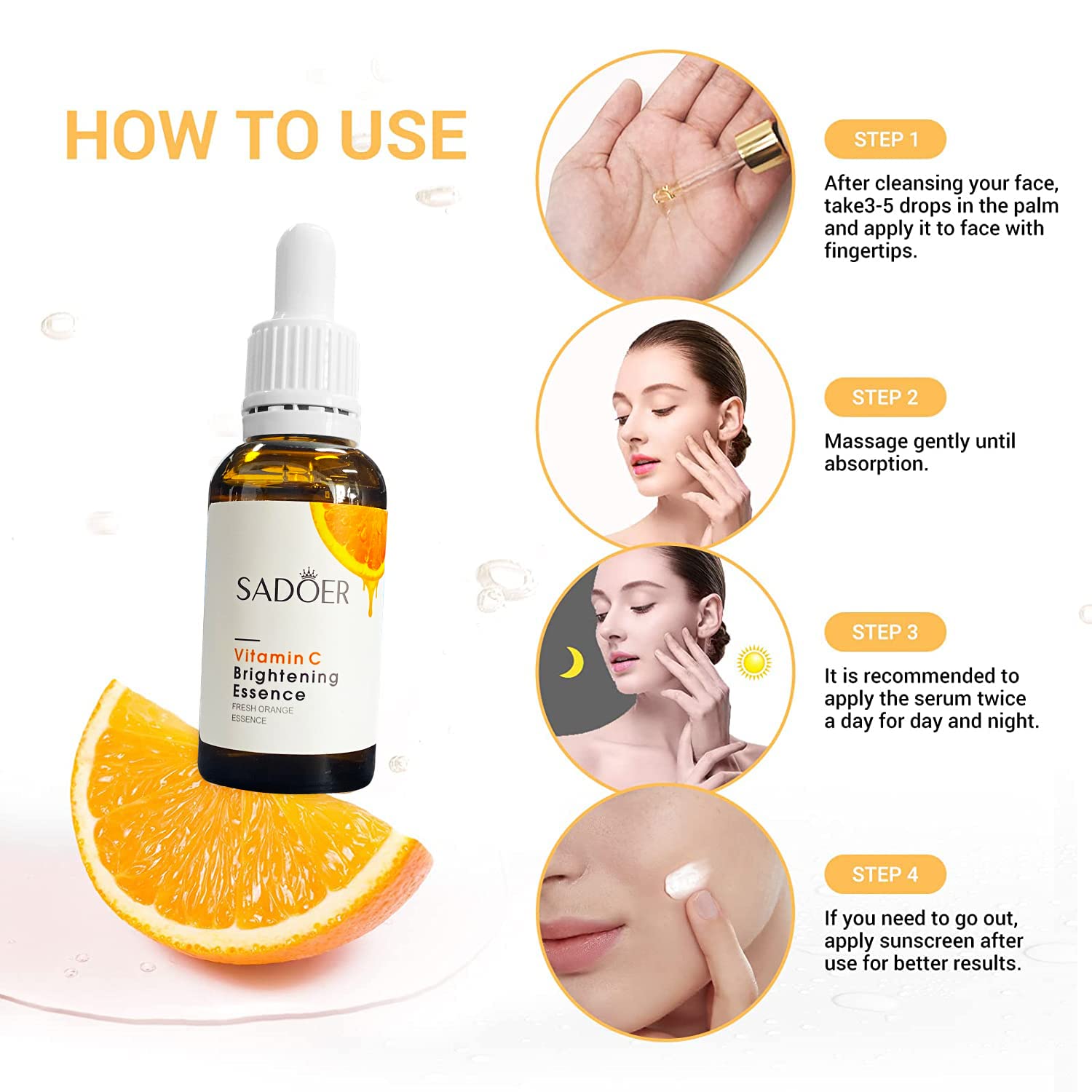 SADOER Vitamin C Serum - Face Firming, Hydrating & Anti Aging Solution