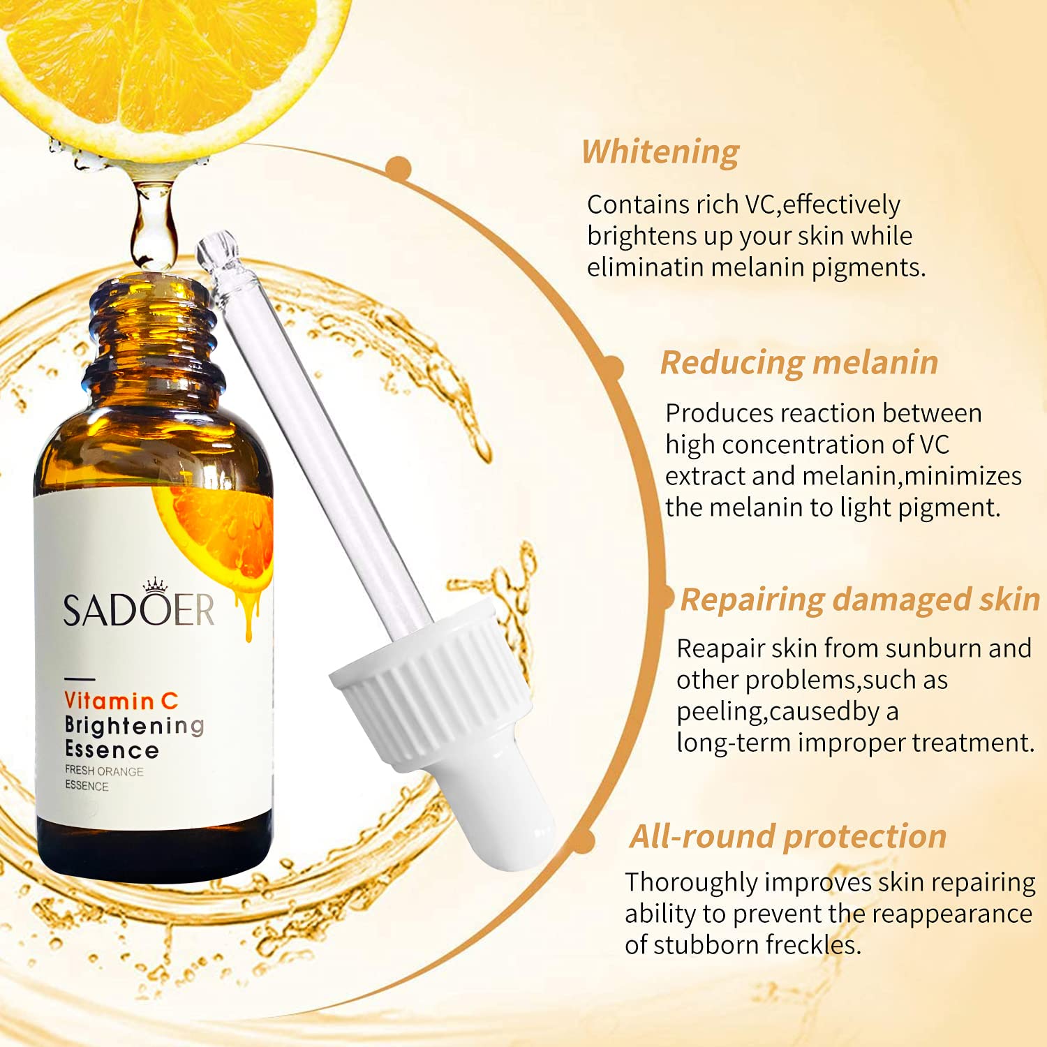 SADOER Vitamin C Serum - Face Firming, Hydrating & Anti Aging Solution
