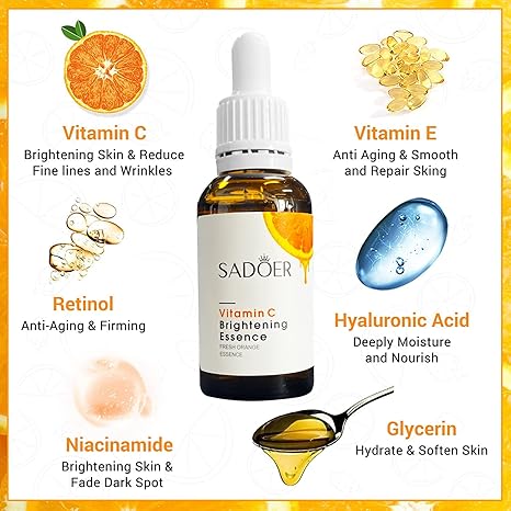SADOER Vitamin C Serum - Face Firming, Hydrating & Anti Aging Solution