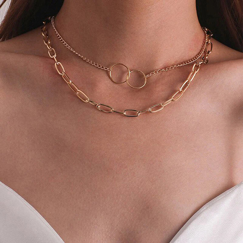 Mesmerizing Cross Pendant Long Chain Gold Plated Necklace for Women (Anti-Tarnish)-OSL-144