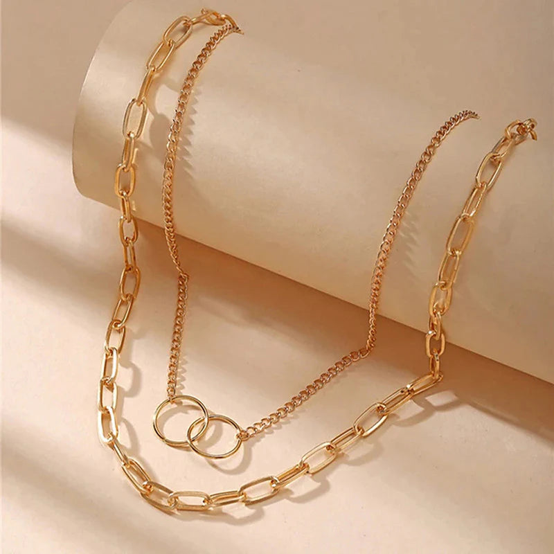 Mesmerizing Cross Pendant Long Chain Gold Plated Necklace for Women (Anti-Tarnish)-OSL-144