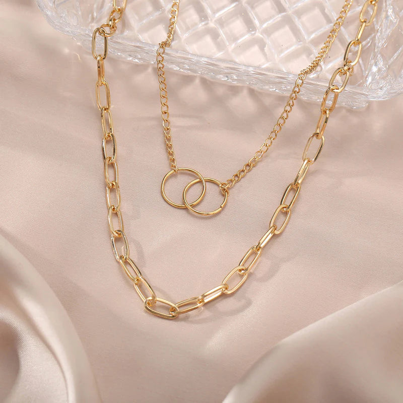 Mesmerizing Cross Pendant Long Chain Gold Plated Necklace for Women (Anti-Tarnish)-OSL-144