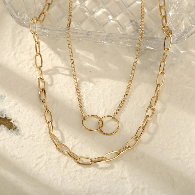 Mesmerizing Cross Pendant Long Chain Gold Plated Necklace for Women (Anti-Tarnish)-OSL-144