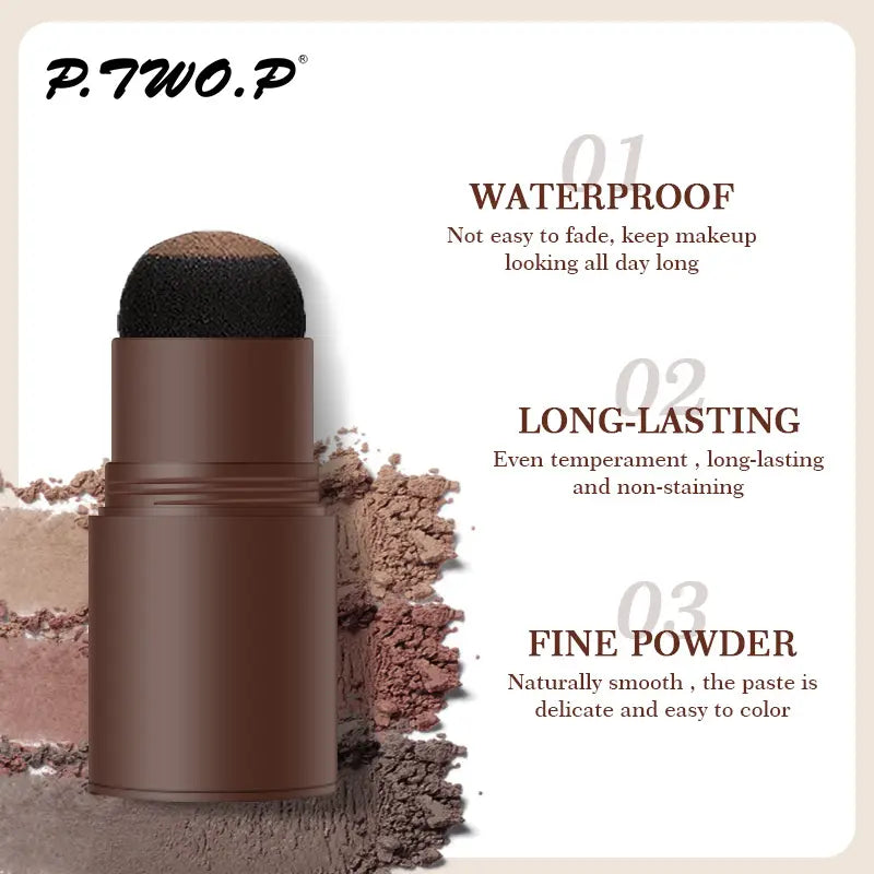 FLOSTRAIN Eyebrow Stamp Stencil Kit, One Step Brow Stamp Makeup Powder Eyebrow Thread