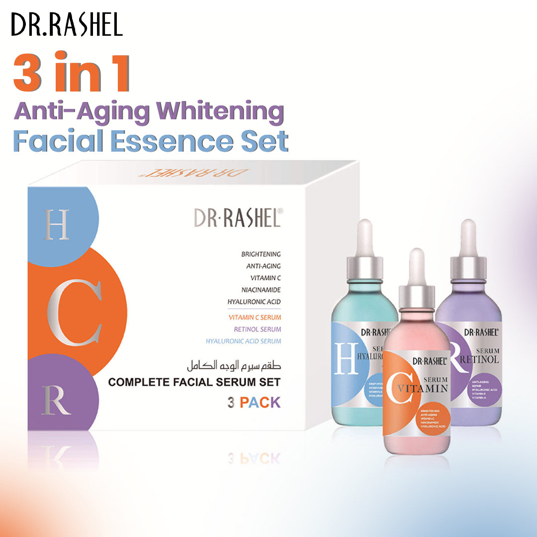 Dr Rashel Vitamin C , Hyaluronic Acid And Retinol Facial Serum - Pack Of 3 Serums