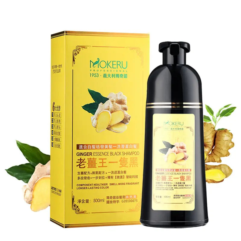 Mokeru Black Pack of 2 – Natural Hair Color Shampoo