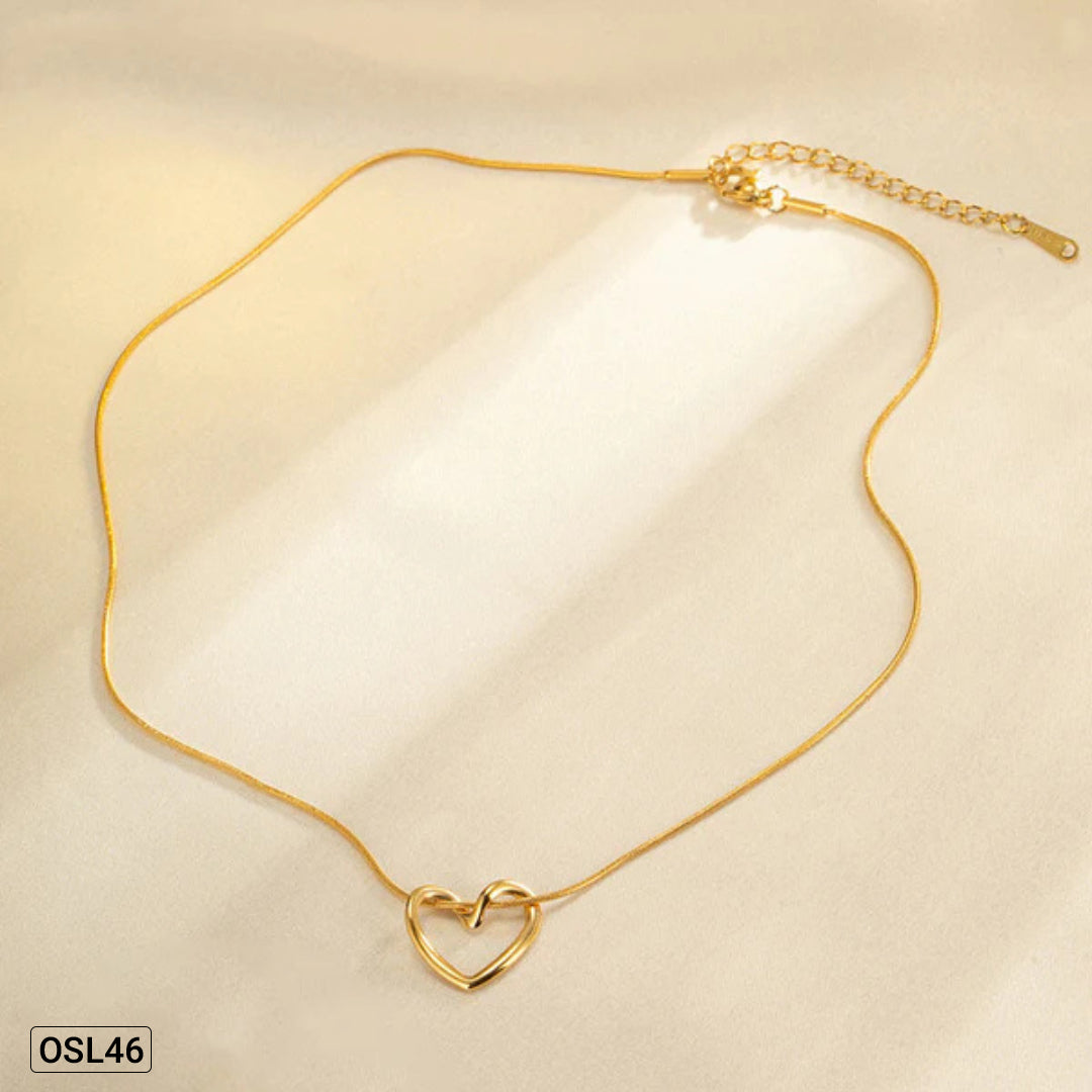 Gold Plated Anti-Tarnish Heart Themed Pendant-OSL46