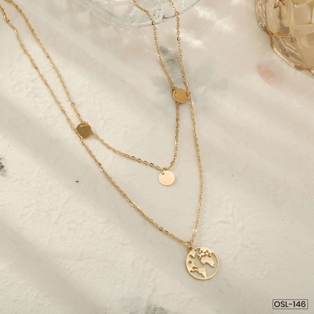 Exquisite Gold Plated Multi-Strand Necklace for Women (Anti-Tarnish)-OSL-146