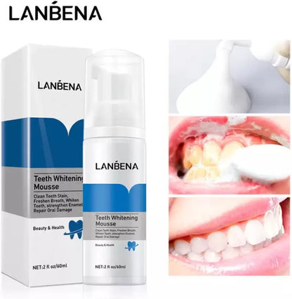 Urban Products LANBENA Teeth Whitening Mousse Remove Cleaning 60ml Natural Oral Tooth Whitening Teeth Whitening liquid  (60 ml)