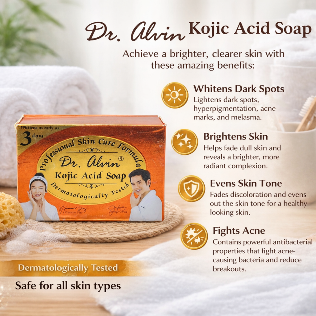 Dr. Alvin Professional Skin Care Formula Kojic Acid Soap, 135g