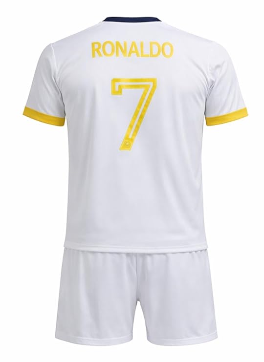 Al Nasr New Season White And Yellow Kids Football Jersey Set T-shirt And Short