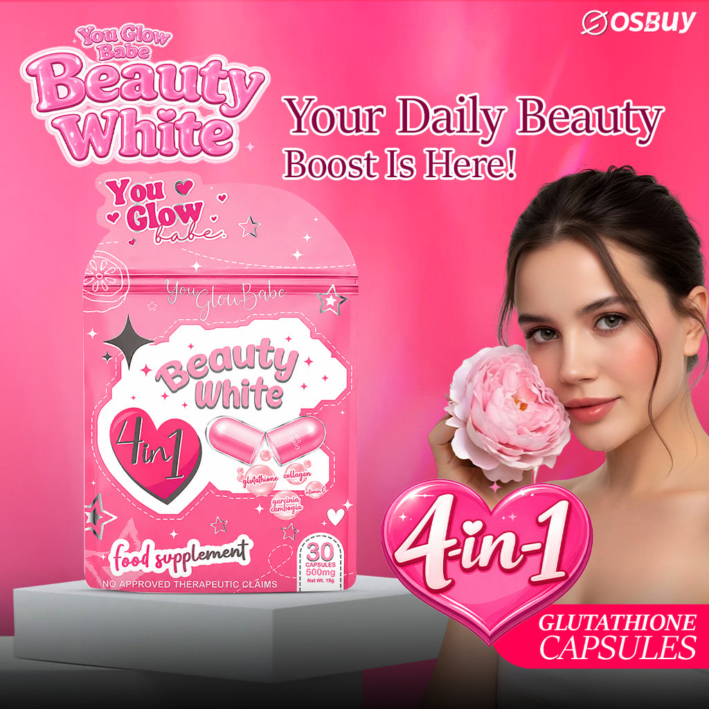 You Glow Babe Beauty White 4 in 1 Glutathione Food Supplement, 30 Capsules