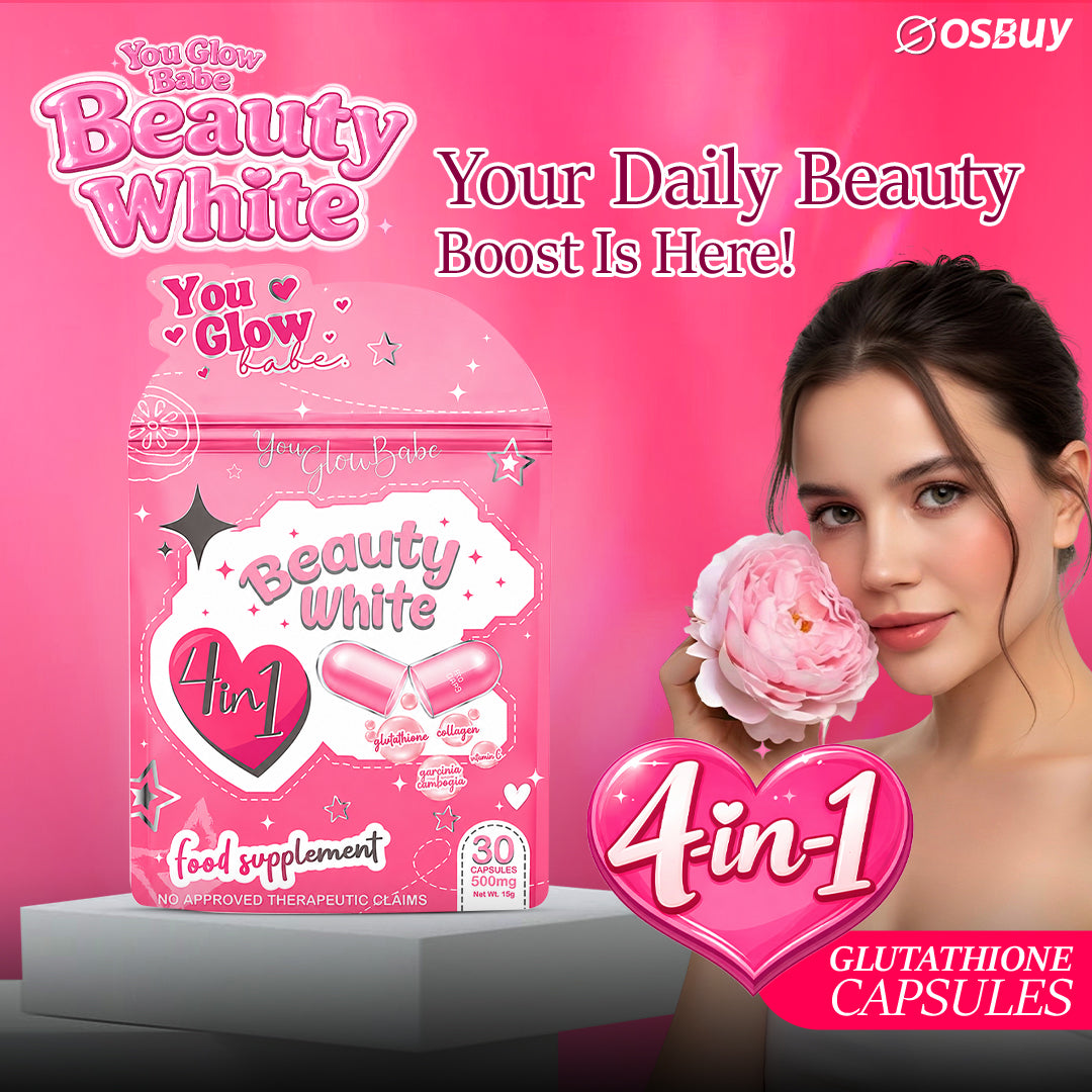 You Glow Babe Beauty White 4 in 1 Glutathione Food Supplement, 30 Capsules