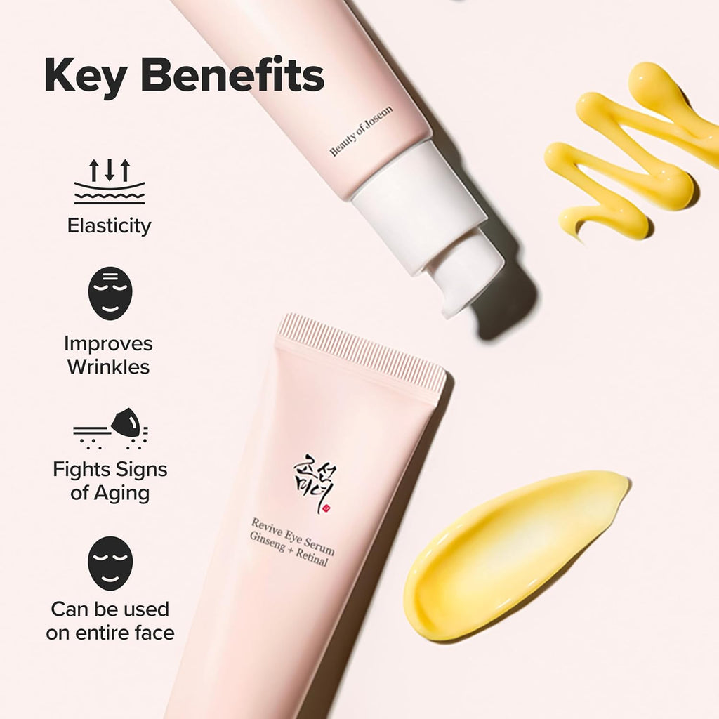Beauty of Joseon Revive Eye Serum with Ginseng & Retinal (30m) | Anti-Aging, Wrinkle Care, Korean Eye Cream for Dark Circles & Fine Lines