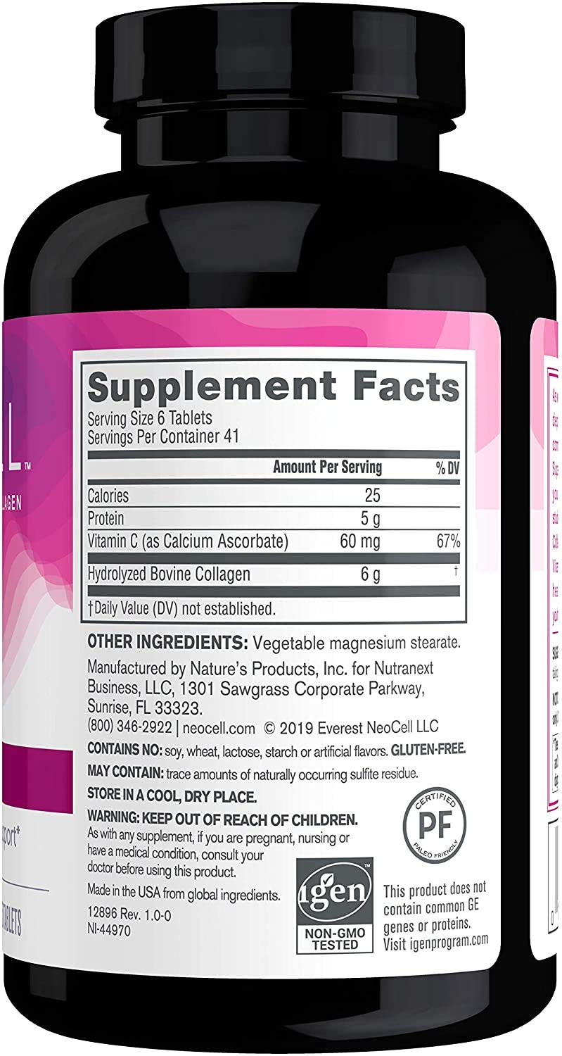 NeoCell Super Collagen Plus C Type 1 and 3-6000 mg - 250 Tablets by NeoCell Laboratories
