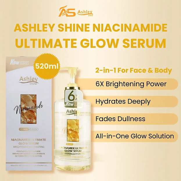 Ashley Shine NIACINAMIDE Pure Serum Face and Body Moisturizes | 520ml