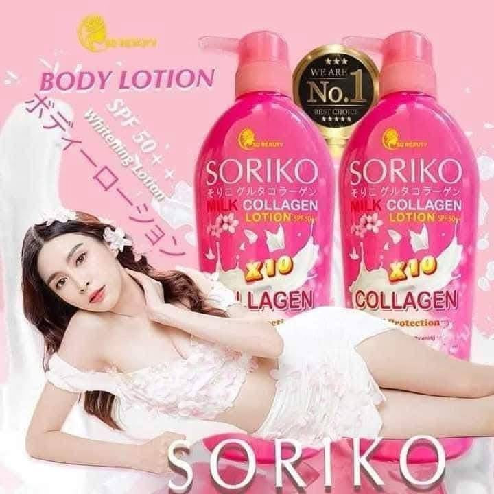 Soriko Milk Collagen Body Lotion with SPF 50 PA+++ (500ml)