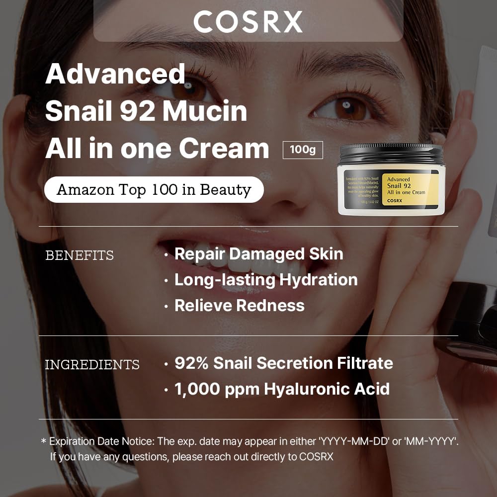 Cosrx Advanced Snail 92 All in one Cream 50g |Healthy glow | Anti-aging |Rejuvenation & maintenance