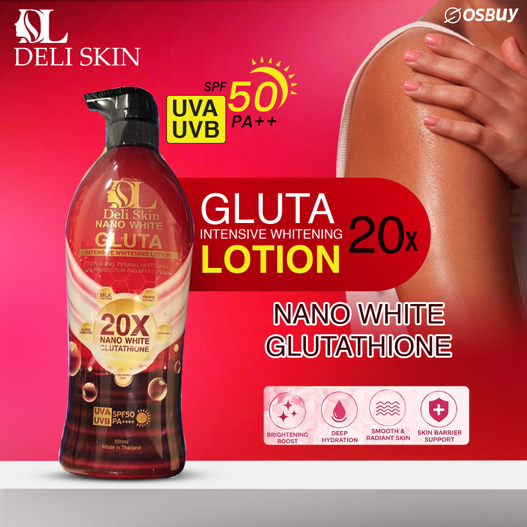 Deli Skin 20X Nano White Gluta Intensive Brightening Lotion - 500ml