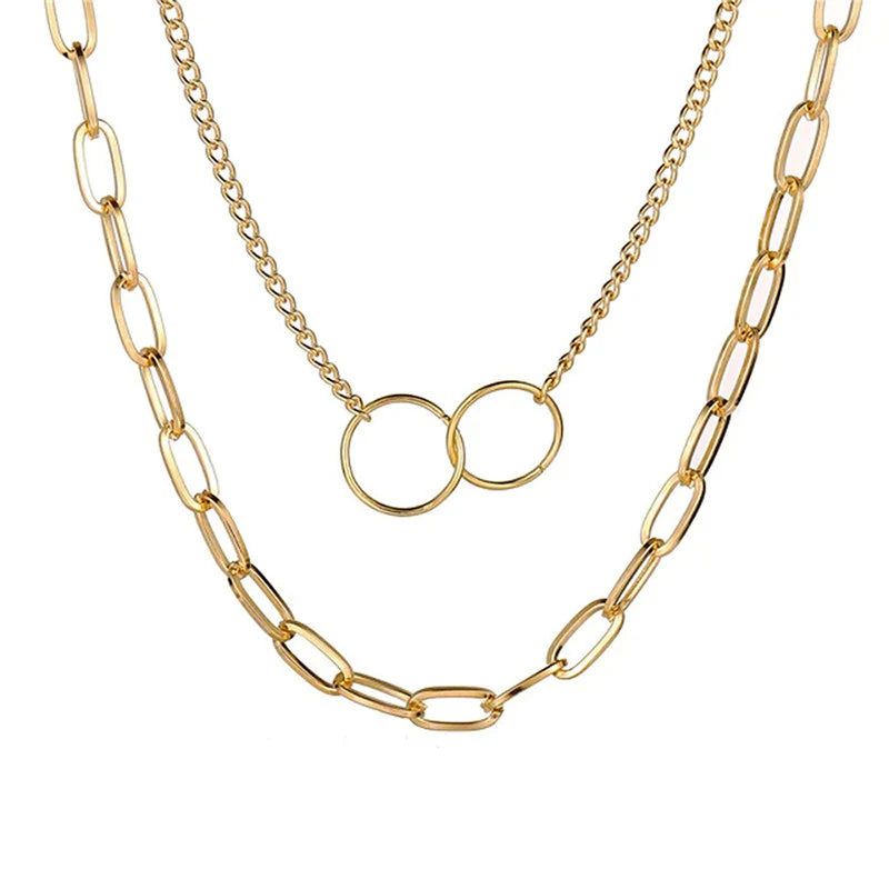 Mesmerizing Cross Pendant Long Chain Gold Plated Necklace for Women (Anti-Tarnish)-OSL-144