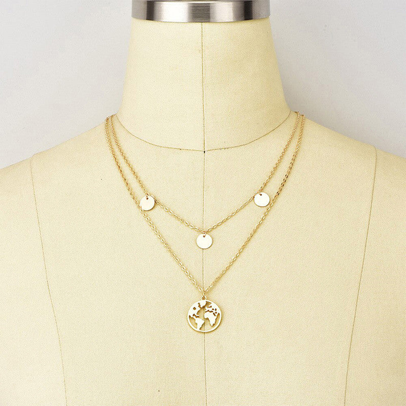 Exquisite Gold Plated Multi-Strand Necklace for Women (Anti-Tarnish)-OSL-146
