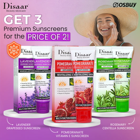 Get 3 Premium Sunscreens for the Price of 2!