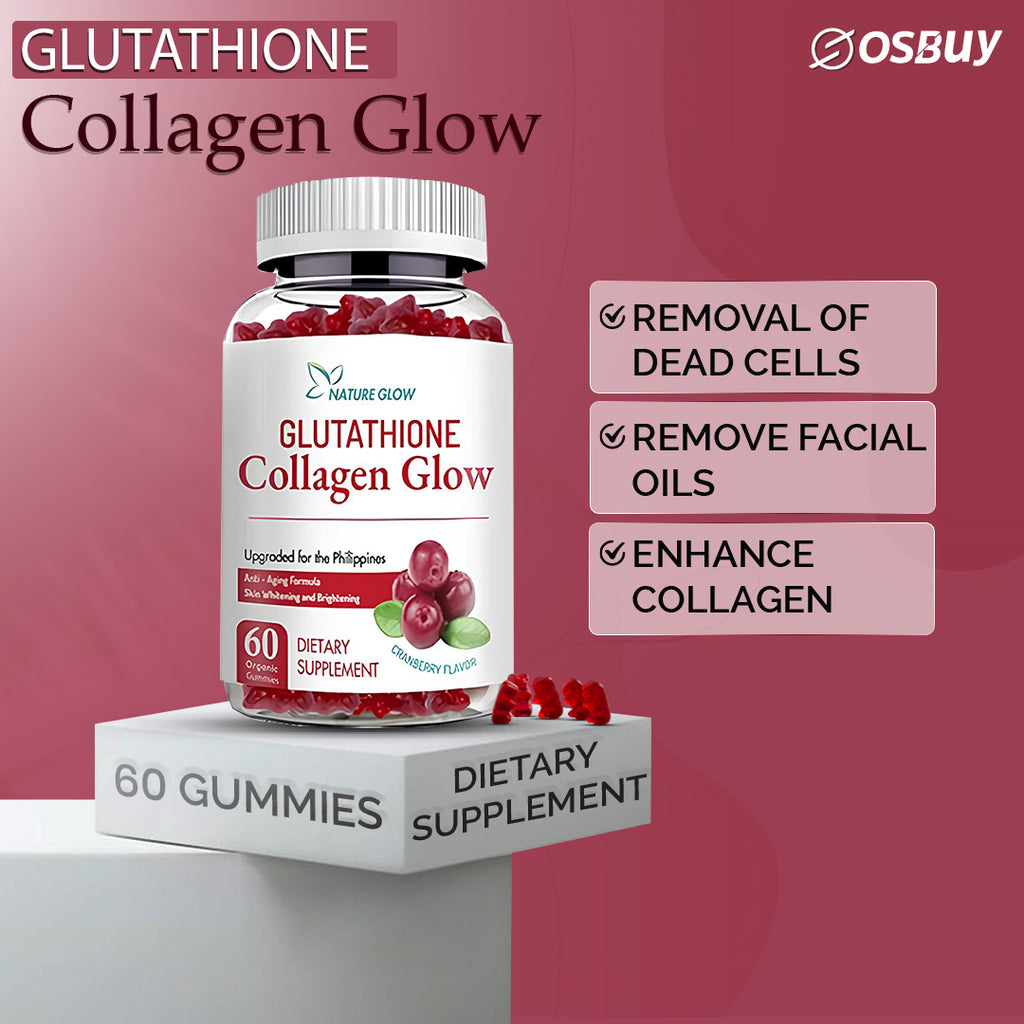 Nature Glow Glutathione Collagen Glow – Skin Brightening & Anti-Aging Collagen Gummies with Antioxidants (60 Gummies)
