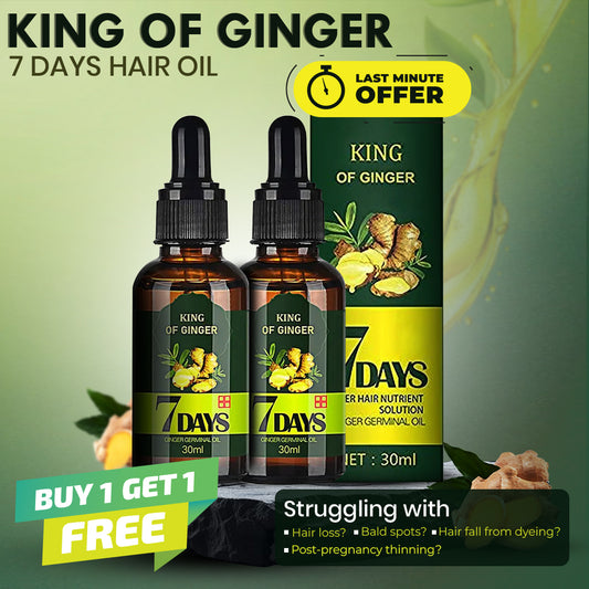 30ml 7-day Ginger Hair Growth Essence Oil for Men and Women Hair Care Repair Growth Faster and Prevents Hair Loss King of Ginger