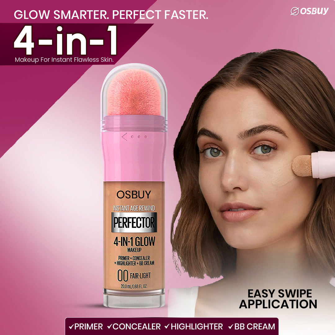 4-in-1 Glow Makeup – Instant Age Rewind Perfector for Flawless Skin