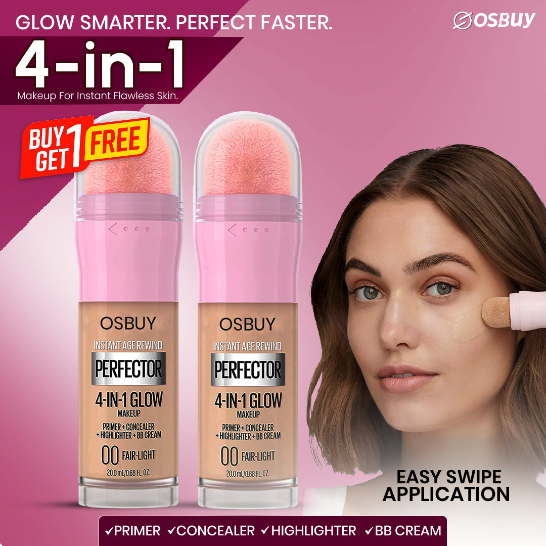 4-in-1 Glow Makeup – Instant Age Rewind Perfector for Flawless Skin(buy 1 get 1 free