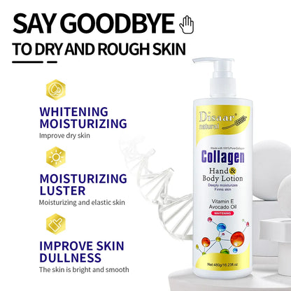 Collagen Hand Body Lotion Vitamin E Avocado Oil Deeply Moisturizes Firms Smooth Skin