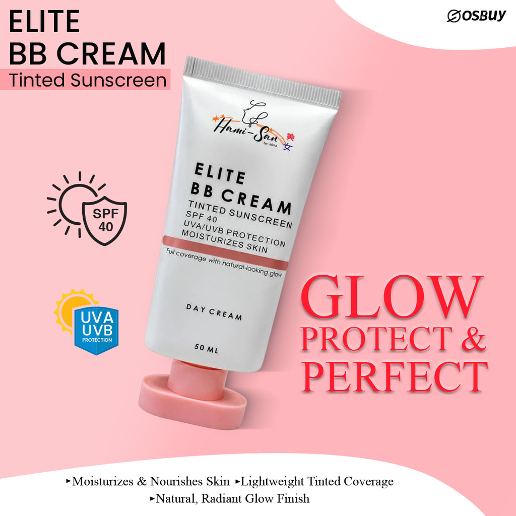 Elite BB Cream SPF40 (50ml) Tinted Sunscreen with UVA/UVB Protection, Hydrating Coverage & Lightweight Daily Skin Care System