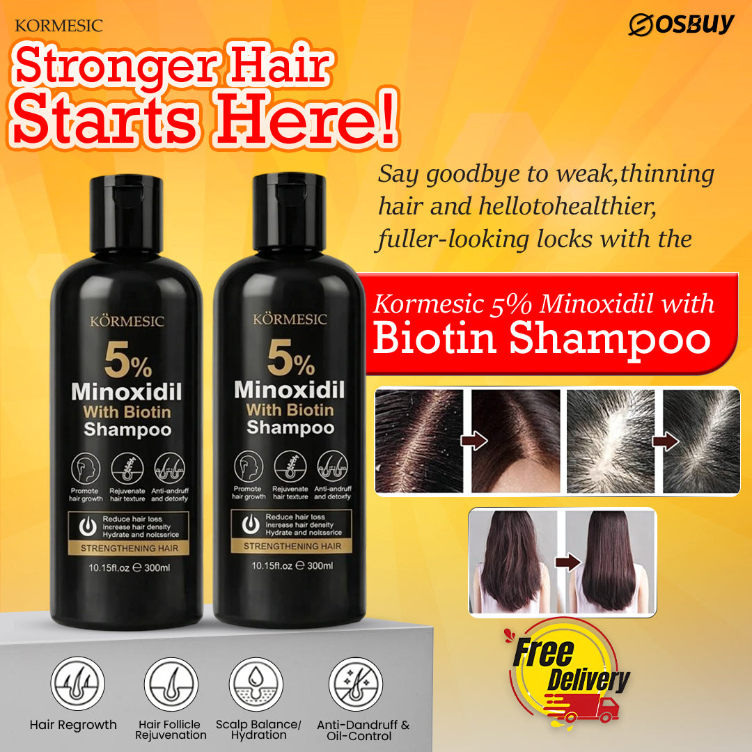 Hair Regrowth Power Duo – 2× Körmesic 5% Minoxidil Shampoo (300ml)
