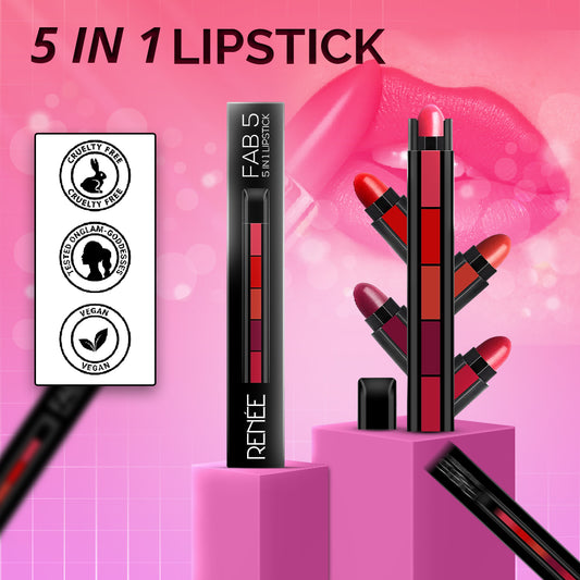 RENEE FAB 5 Matte Finish 5 in 1 Lipstick 7.5gm