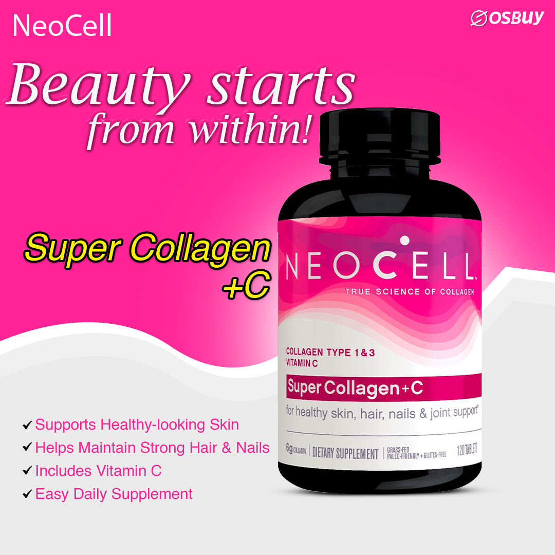 NeoCell Super Collagen Plus C Type 1 and 3-6000 mg - 250 Tablets by NeoCell Laboratories