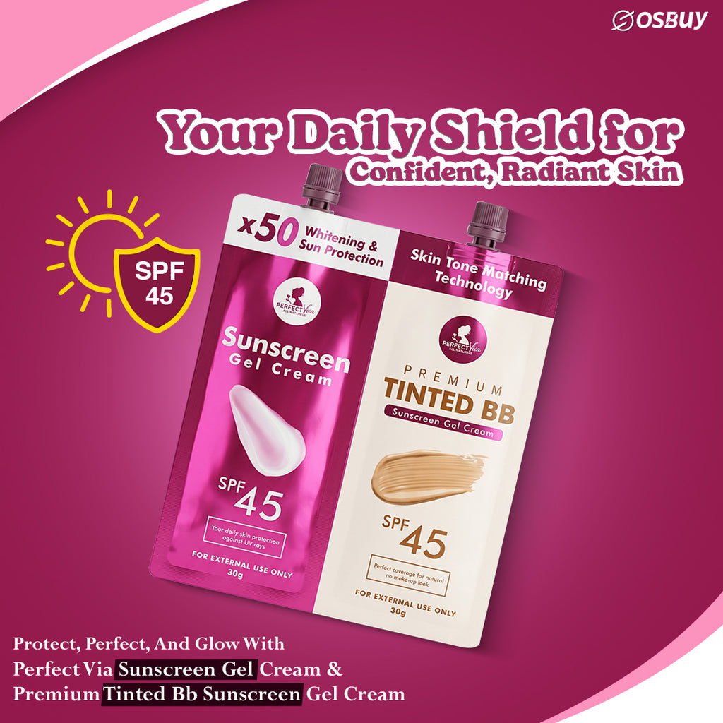 Perfect Skin, Sunblock Gel Cream And Tinted BB Cream Twin Pack 30gx2
