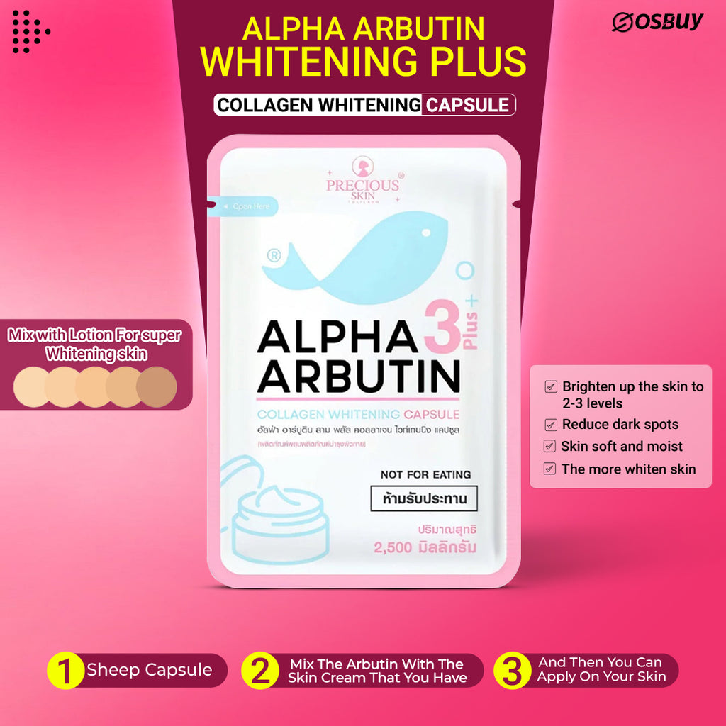 Precious Skin Alpha Arbutin 3 Plus Caps - 2.5g × 10s (External Use Only)