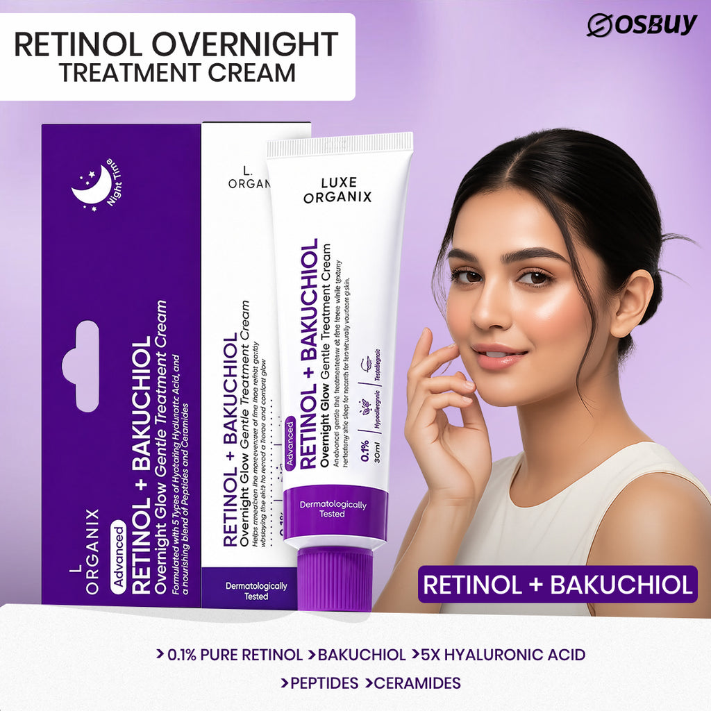 L ORGANIX Retinol+ Bakuchiol Overnight Glow Gentle Treatment Cream 30g