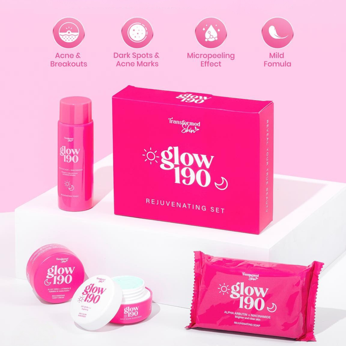 Honest Glow 190 Rejuvenating Set for Face - Unisex Skincare Set