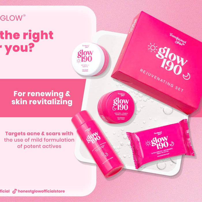 Honest Glow 190 Rejuvenating Set for Face - Unisex Skincare Set
