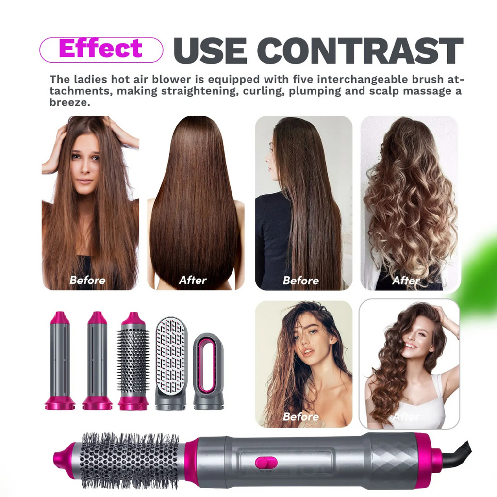 5-in-1 Hot Hair Styler – All-in-One Styling Solution