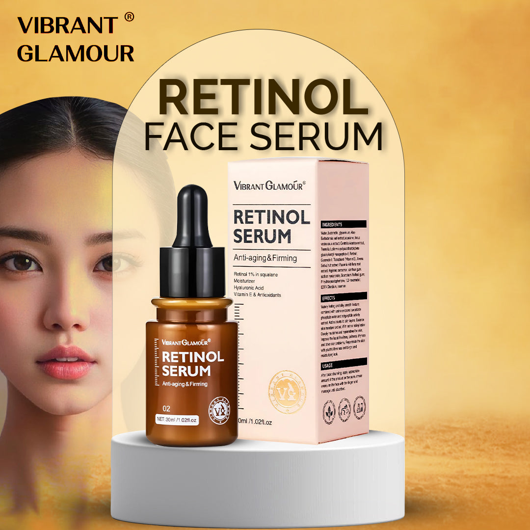 VIBRANT GLAMOUR Retinol Face Serum Moisturizing Firming Fade Fine Lines Anti-wrinkle Anti-aging Deep Care Essence