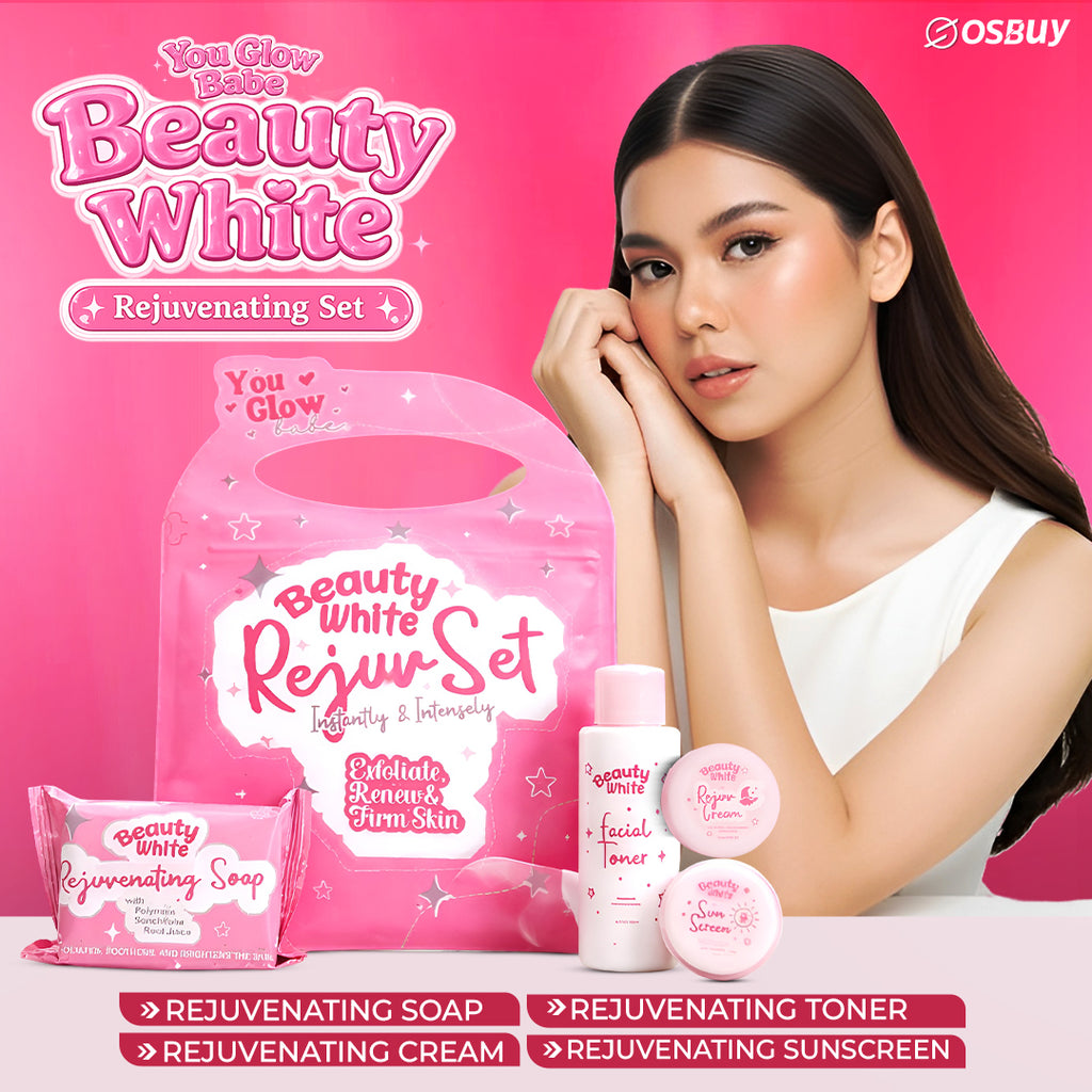 You Glow Beauty White Rejuv Set, Exfoliating Skin Care Kit, Instant Firming and Renewal Treatment