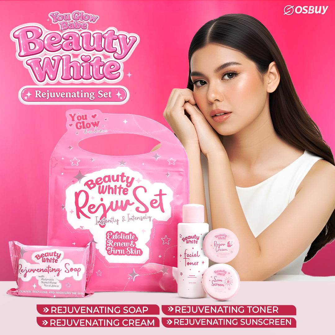 You Glow Beauty White Rejuv Set, Exfoliating Skin Care Kit, Instant Firming and Renewal Treatment