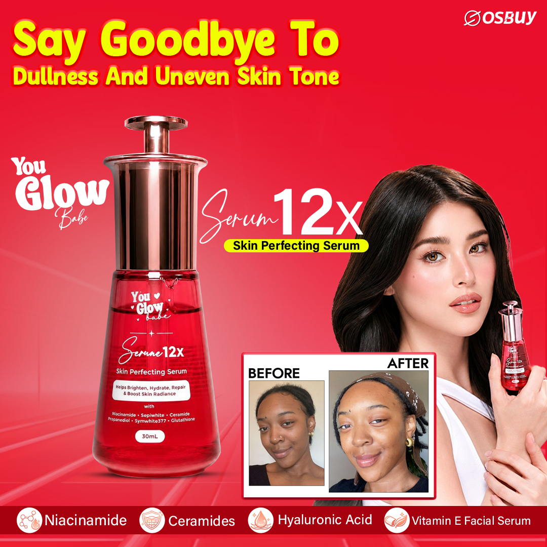 You Glow Babe Serum 12X Skin Perfecting Serum 30mL | Niacinamide, Ceramides, Hyaluronic Acid & Vitamin E Facial Serum