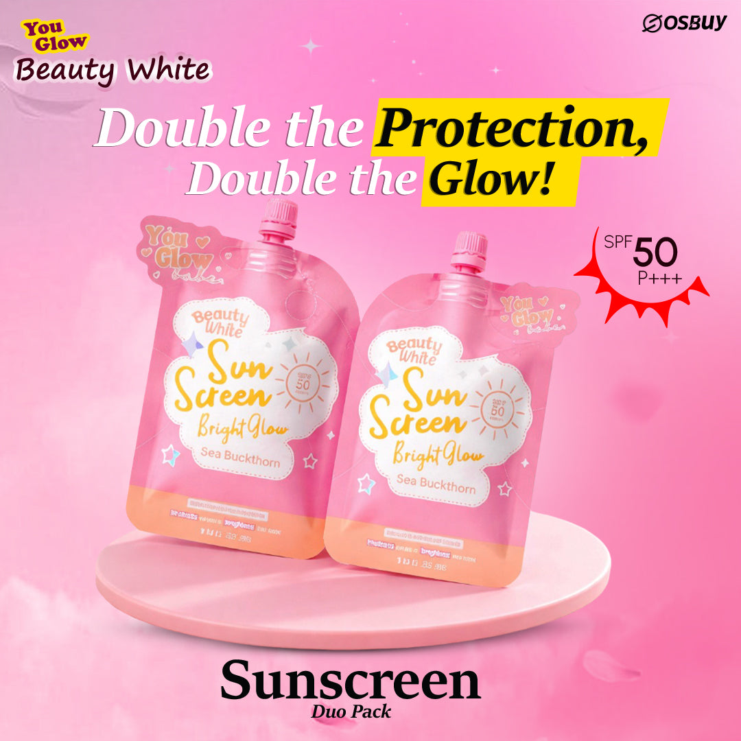 Beauty White Sunscreen SPF50 PA+ – Brightening Hydrating Face Sun Protection Cream (Due pack)